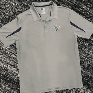 NFL Men's Gray Houston Texans Big & Tall Pieced Polo | SZ XL